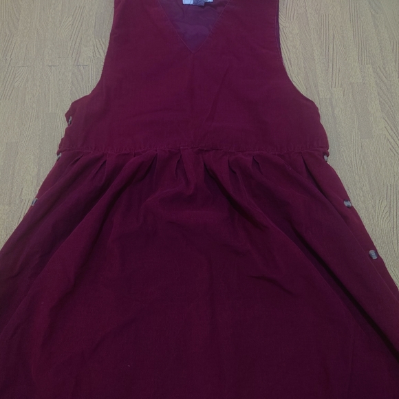 Vintage Baxter Wells Women's V-Neck Dress Button Side Summer Cocktail Red UK 12 - Picture 2 of 12